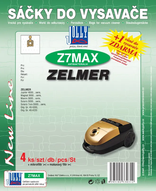 Vrecká do vysávača Vrecká do vysávača Z7 MAX - textilné - vôňa Škorica