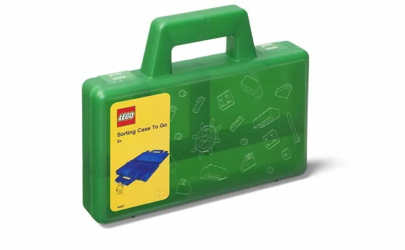 Úložný box LEGO úložný box To-Go zelený, s vekom, objem 1 l, materiál plast, rozmery 19 x