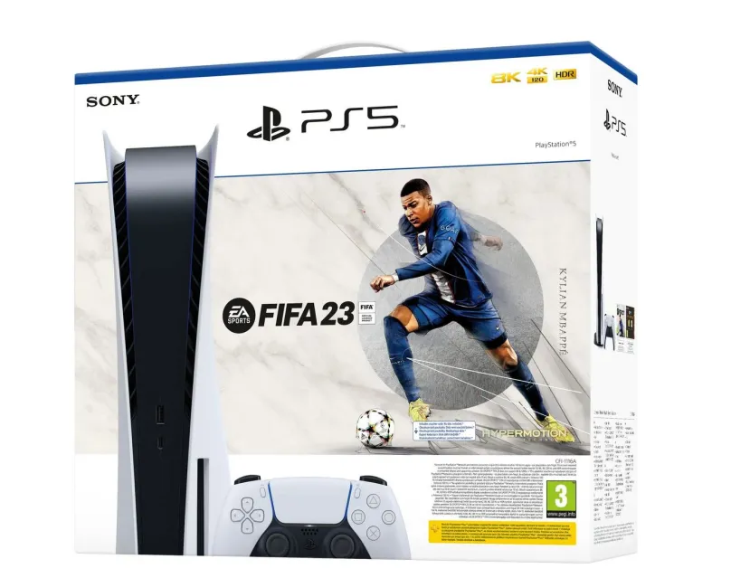 Herná konzola Sony PlayStation 5 + FIFA 23 (PS719438496) biela