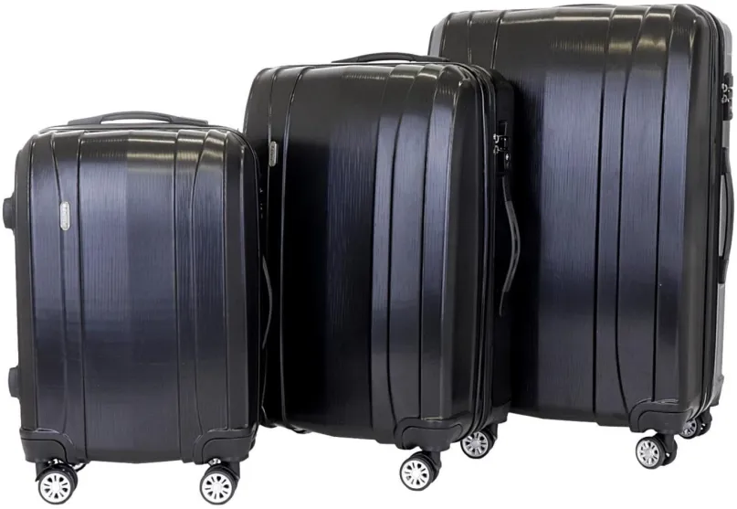Sada kufrov Sada 3 kufrov T-class TPL-7002, M, L, XL, TSA zámok, rozšíriteľné (čierna)