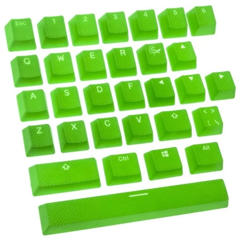 Náhradné klávesy Ducky Rubber Keycap Set, 31 kláves, Double-Shot Backlight - zelená