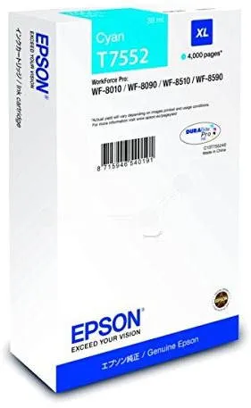 Cartridge Epson T7552 XL azúrová