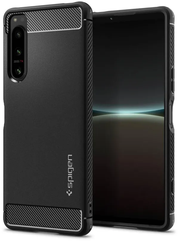 Kryt na mobil Spigen Rugged Armor Black Sony Xperia 5 IV, pre Sony Xperia 5 IV, materiál T