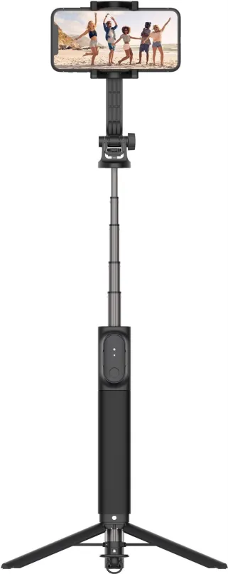 Selfie tyč FIXED Snap XL s tripodom a bezdrôtovou spúšťou, 1/4" skrutka čierna