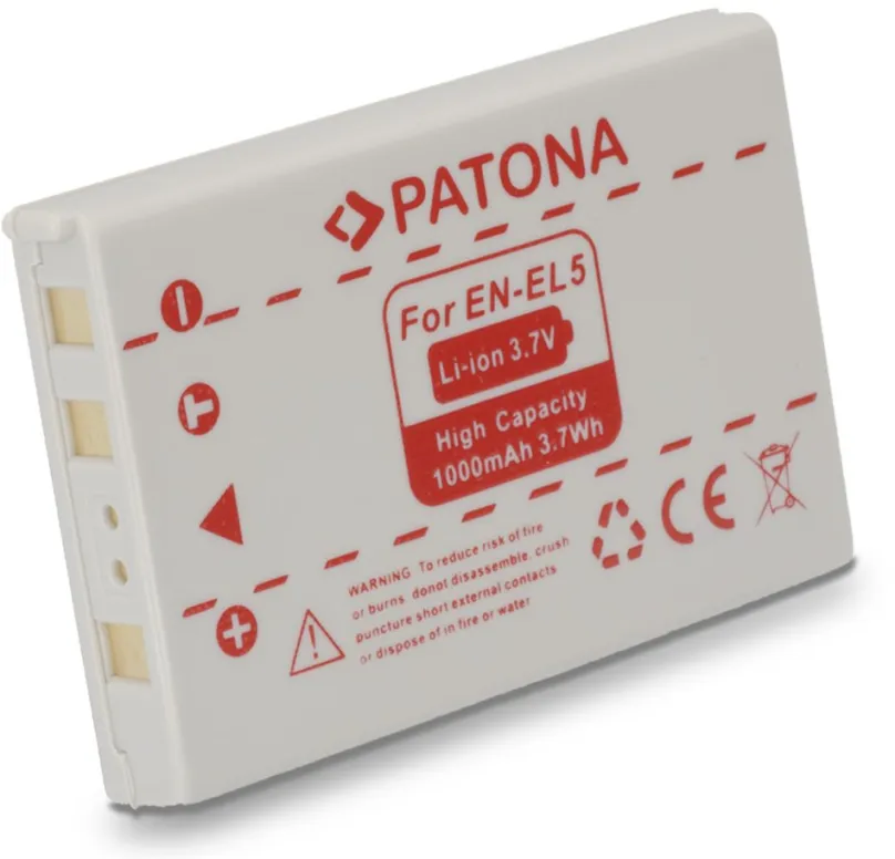 Batérie pre fotoaparát Paton pre Nikon EN-EL5 1000mAh Li-Ion