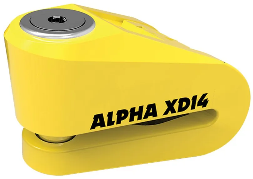 Příslešenství OXFORD zámok kotúčové brzdy Alpha XD14, (žltý, priemer čapu 14mm)
