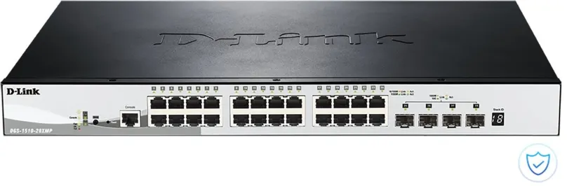 Switch D-Link DGS-1510-28XMP, 24x RJ-45, 4x SFP+, L2, l3 (smerovač), PoE (Power over Ether