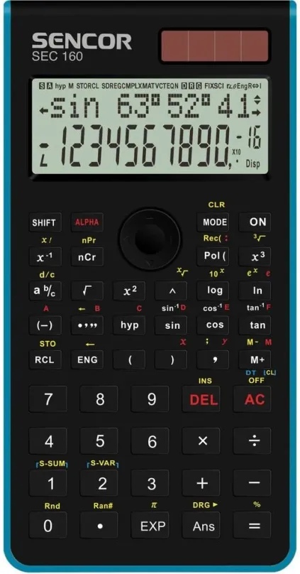 Kalkulačka Sencor SEC 160 BU čierno / modrá