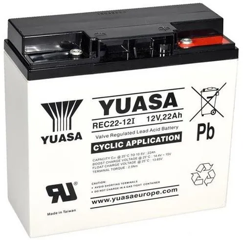 Trakčné batérie Yuasa REC22-12I, 22Ah, 12V