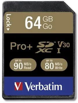Pamäťová karta Verbatim SDXC 64GB Pro +