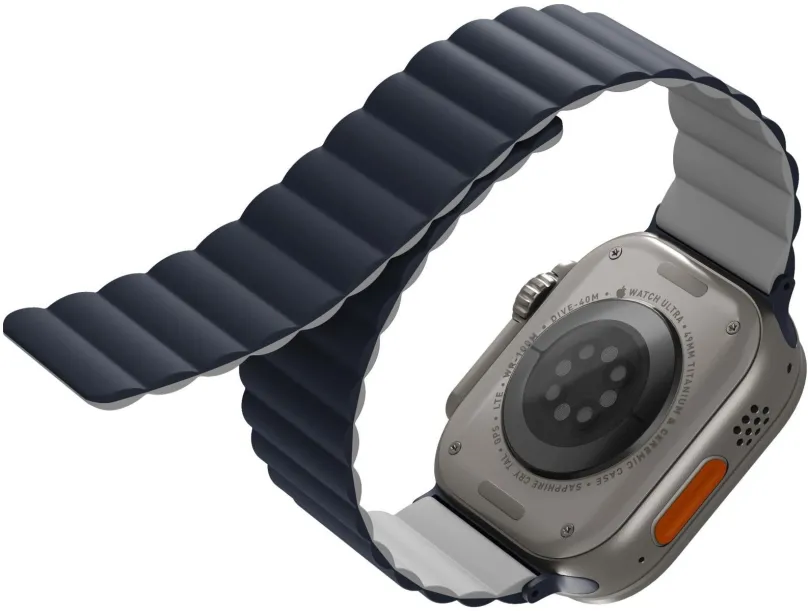 Remienok Uniq Revix Reversible Magnetic remienok pre Apple Watch 42/44/45/Ultra 49mm modrý/sivý