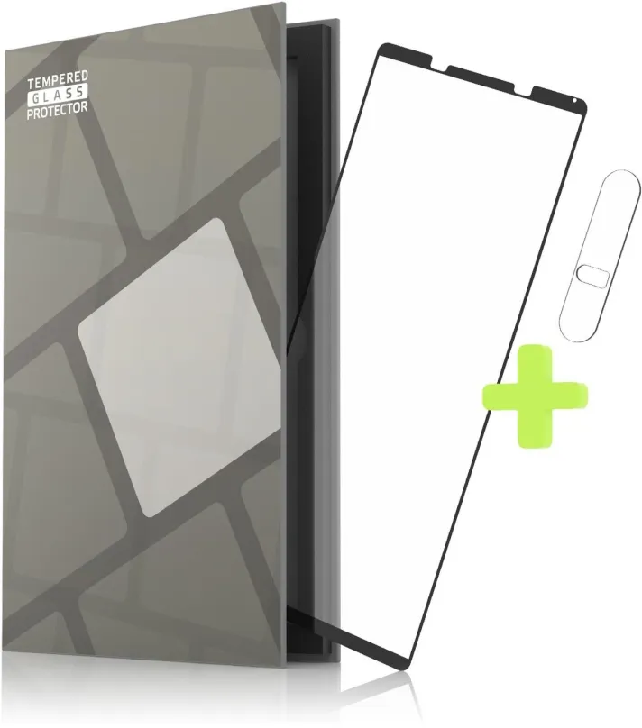 Ochranné sklo Tempered Glass Protector rámčekové pre Sony Xperia 1 III, čierne + sklo na kameru