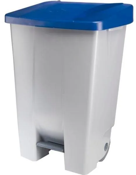 Odpadkový kôš Gastro Odpadkový kôš nášľapný 80 l, šedá / modrá