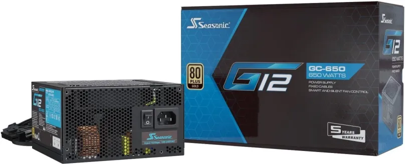Počítačový zdroj Seasonic G12 GC-650 Gold, 650W, ATX, 80 PLUS Gold, účinnosť 87%, 4 ks PCI