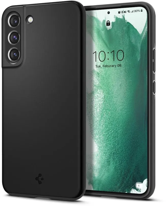 Kryt na mobil Spigen Thin Fit Black Samsung Galaxy S22+ 5G, pre Samsung Galaxy S22+ 5G, ma
