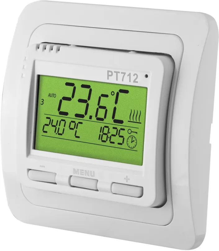 Chytrý termostat Elektrobock PT712, digitálny pre podlahové kúrenie, napájanie 230V, 6x zm