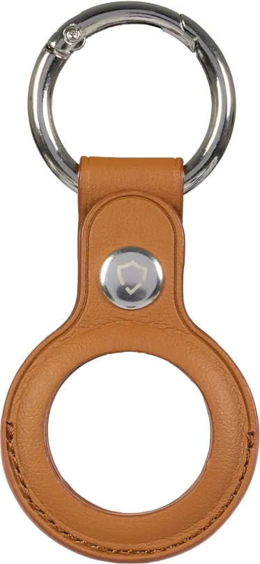 AirTag kľúčenka AlzaGuard Leather Keychain pre Airtag hnedá