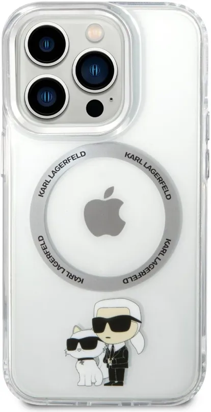 Kryt pre mobil Karl Lagerfeld IML Karl a Choupette NFT MagSafe Zadný Kryt pre iPhone 13 Pre Transparent