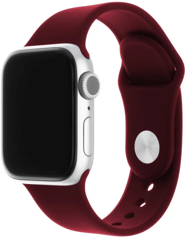 Remienok FIXED Silicone Strap SET pre Apple Watch 38/40/41 mm vínovo červený