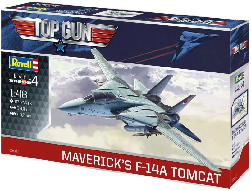 Model lietadla Plastic ModelKit lietadlo 03865 - Maverick's F-14A Tomcat 'Top Gun'