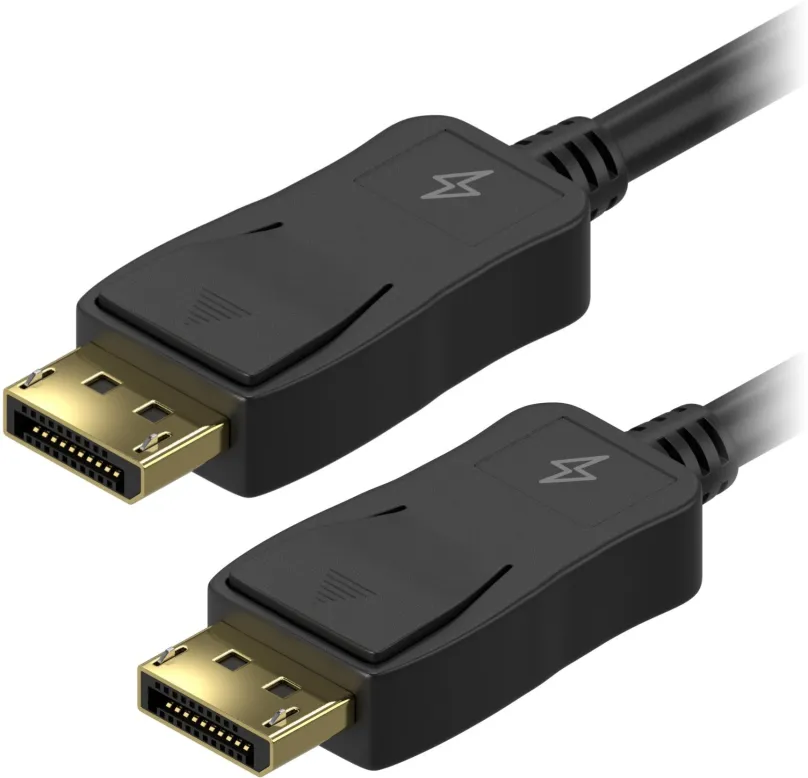 Video kábel AlzaPower DisplayPort (M) na DisplayPort (M) prepojovací tienený 3m čierny