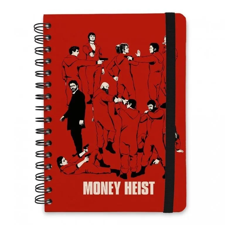 Zápisník La Casa De Papel - Money Heist - zápisník, formát A5, 120 listov, čistý papier