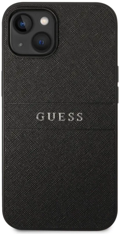 Kryt na mobil Guess PU Leather Saffiano Zadný Kryt pre iPhone 14 Black