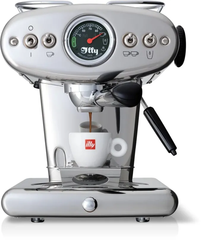 Pákový kávovar ILLY X1 ANNIVERSARY- nerez - ESE/mletá, do domácnosti a do kancelárie, retr