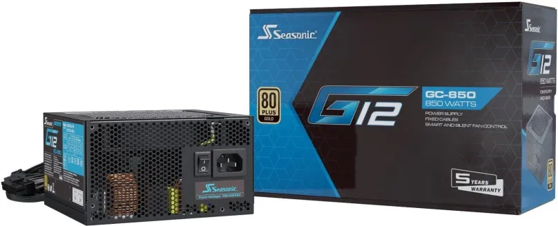 Počítačový zdroj Seasonic G12 GC-850 Gold, 850W, ATX, 80 PLUS Gold, účinnosť 87%, 4 ks PCI