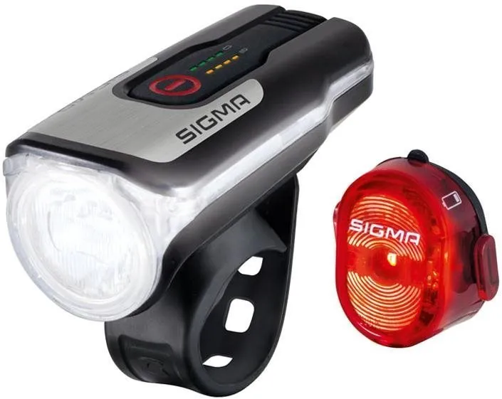 Svetlo na bicykel Sigma Aura 80 USB + Nugget II.