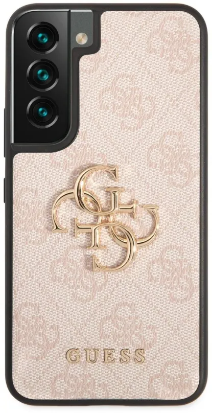 Kryt na mobil Guess PU 4G Metal Logo Zadný Kryt pre Samsung Galaxy S22 Pink