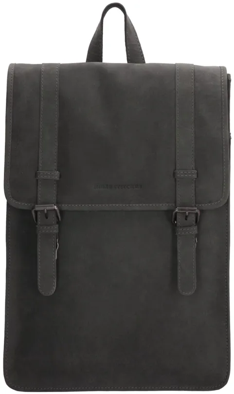 Batoh na notebook H&S Batoh Sande z pravej kože na notebook 15,6" čierny