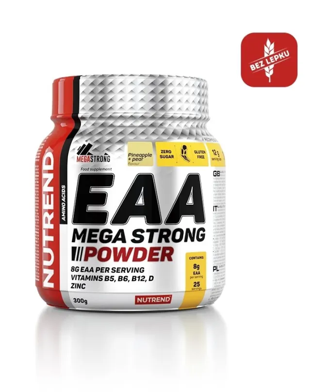 Aminokyseliny Nutrend EAA MEGA STRONG POWDER, 300 g, ananás a hruška