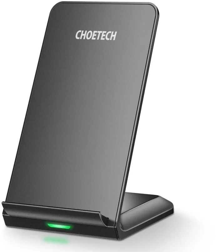 Bezdrôtová nabíjačka ChoeTech 15W 2 Coils Super Fast Wireless Charging Stand Black