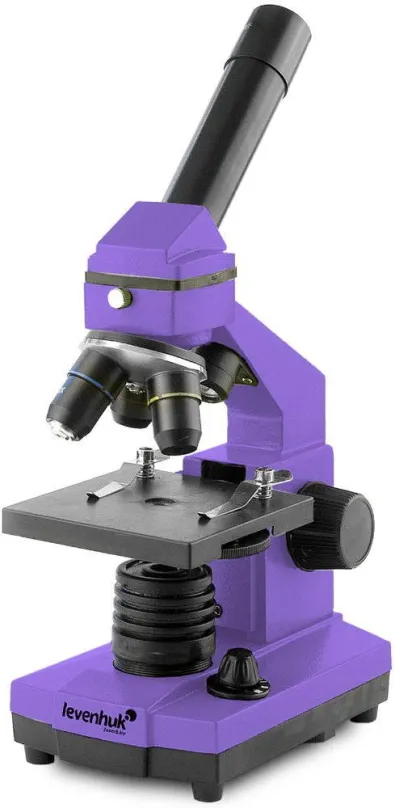 Mikroskop Levenhuk Rainbow 2L Amethyst - fialový, celkové zväčšenie minimálne 40 x, celkov
