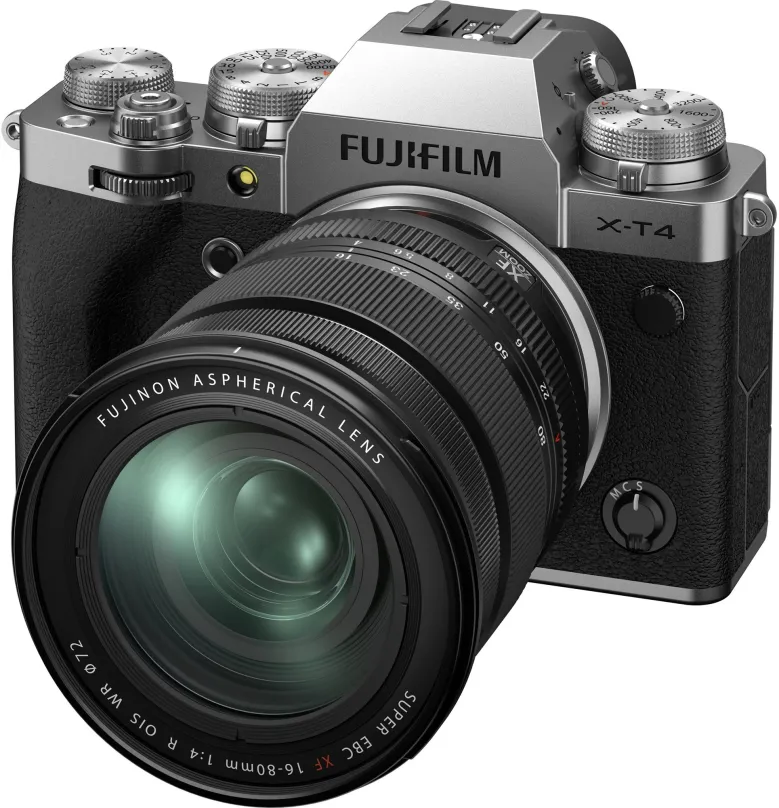 Digitálny fotoaparát Fujifilm X-T4 + XF 16-80 mm f/4,0 R OIS WR strieborný