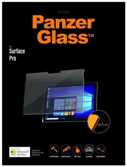 Ochranné sklo PanzerGlass Edge-to-Edge pre Microsoft Surface Pro 4 / Pre 5 / Pre 6 / Pro 7 číre
