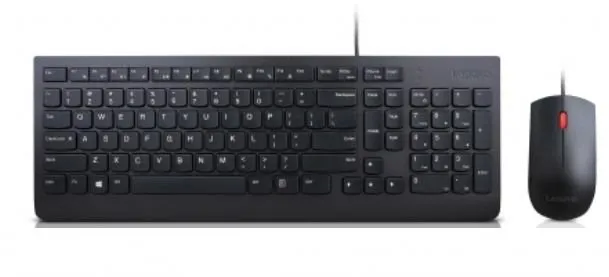 Set klávesnice a myši Lenovo Essential Wired Keyboard and Mouse - CZ, drôtový, česká kance