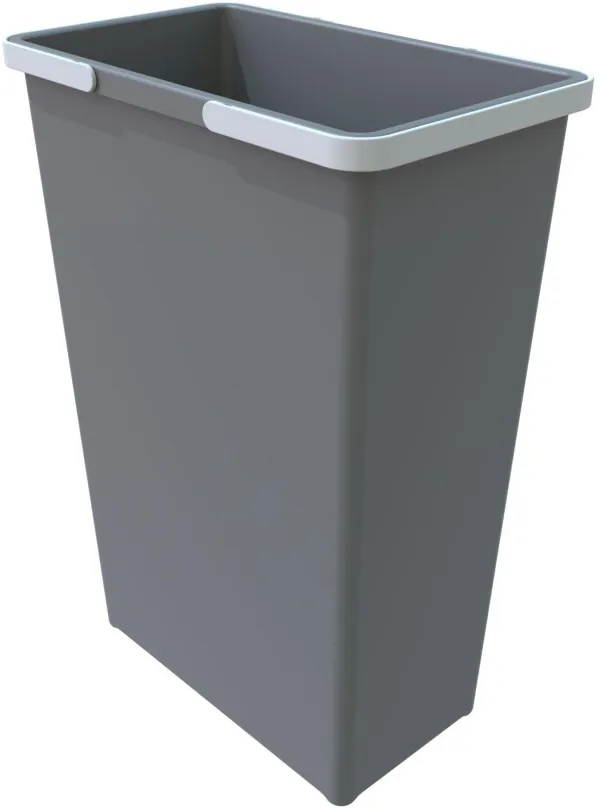Odpadkový kôš Elletipi Plastový kôš s rukoväťami BIG XL,35 L, sivý, 53 x 22,5 x 37 cm