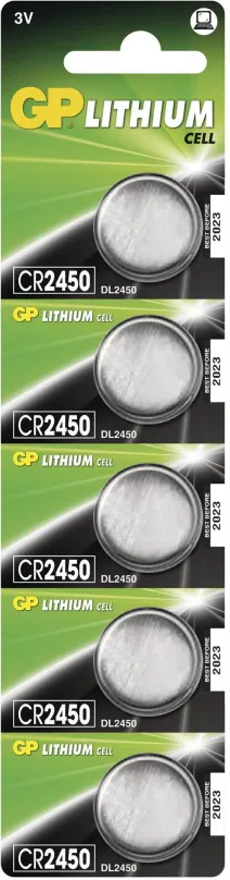 Gombíková batéria GP CR2450 5ks
