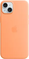Kryt na mobil Apple iPhone 15 Plus Silikónový kryt s MagSafe sorbetovo oranžový