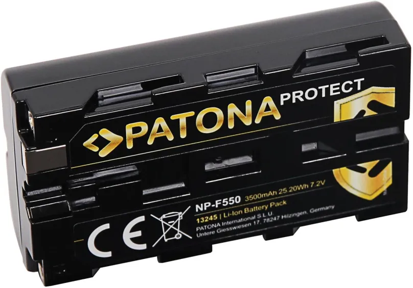 Batéria pre fotoaparát PATONA pre Sony NP-F550 3500mAh Li-Ion 7,2V Protect