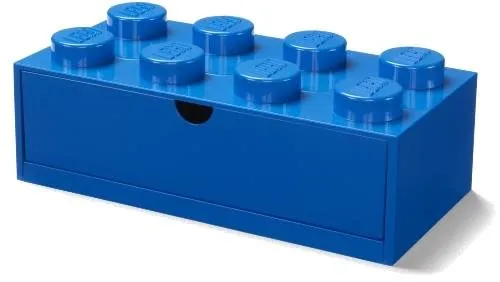 LEGO® Stolný box 8 so zásuvkou modrý