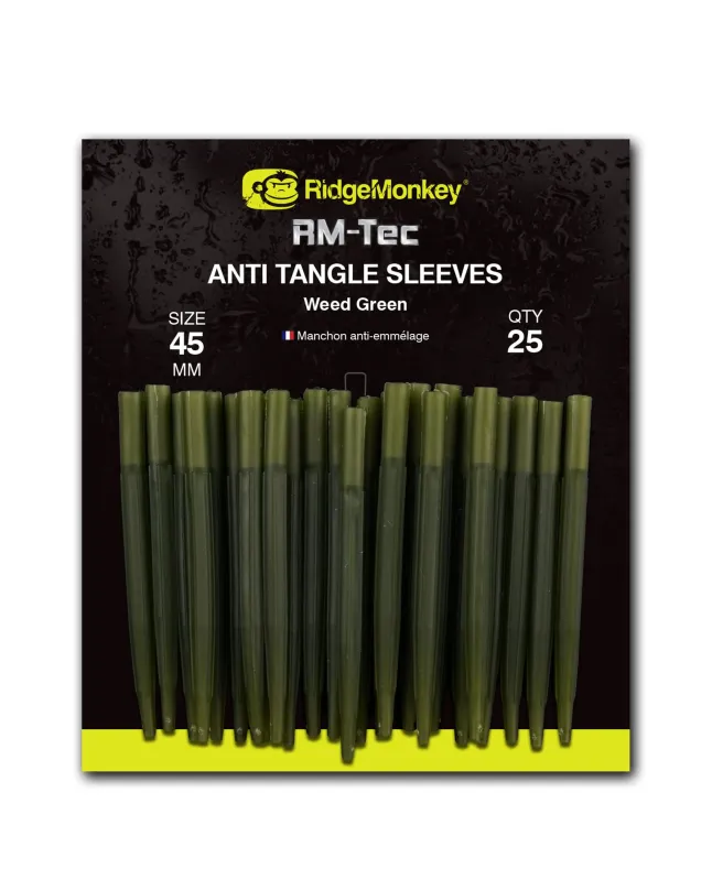 RidgeMonkey Prevlek Connexion Anti Tangle Sleeves Weed Green Long 25ks