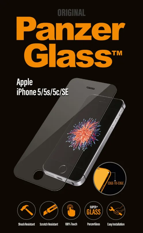 Ochranné sklo PanzerGlass Edge-to-Edge pre Apple iPhone 5 / 5S / 5C / SE číre