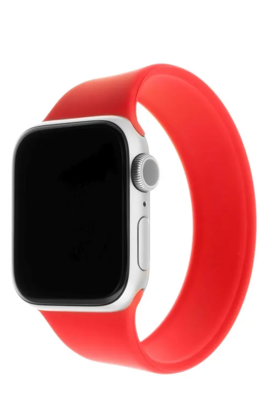 Remienok FIXED Elastic Silicone Strap pre Apple Watch 42/44mm veľkosť XS červený