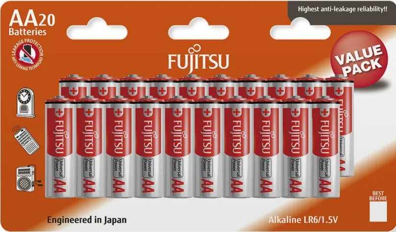 Fujitsu Universal Power alkalická batéria LR06 / AA, blister 20ks