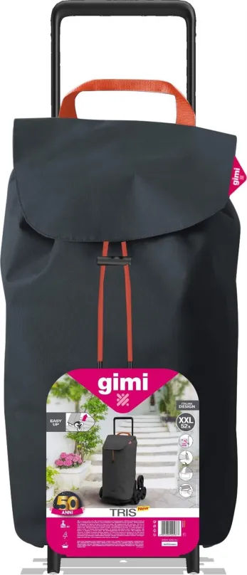 Taška na kolieskach GIMI Tris Floral nákupný vozík šedý