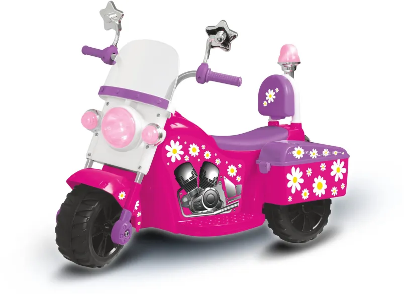 Detská elektrická motorka EVO Trojkolka ružová na batériu