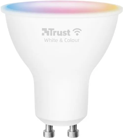 LED žiarovka Trust Smart WiFi LED RGB&white ambience Spot GU10 - farebná